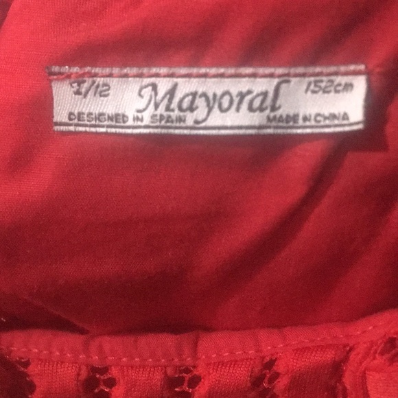 Dillard's Mayoral Red Dress 12 - Picture 3 of 3